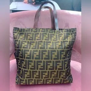 トートバッグ × ヴィンテージ(中古) Fendi Small Zucca Multicolor Blue Shopper Bag Fendi Shopper Zucca Canvas | Etoile Luxury Vintage – l